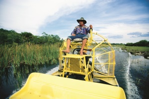 een swamp tour per airboat | Everglades National Park